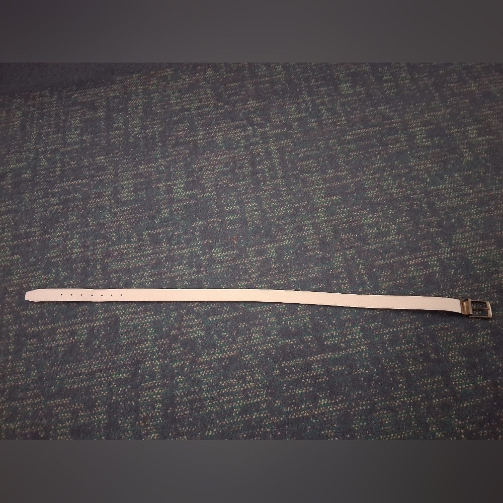 Nike White And Black Leather Belt